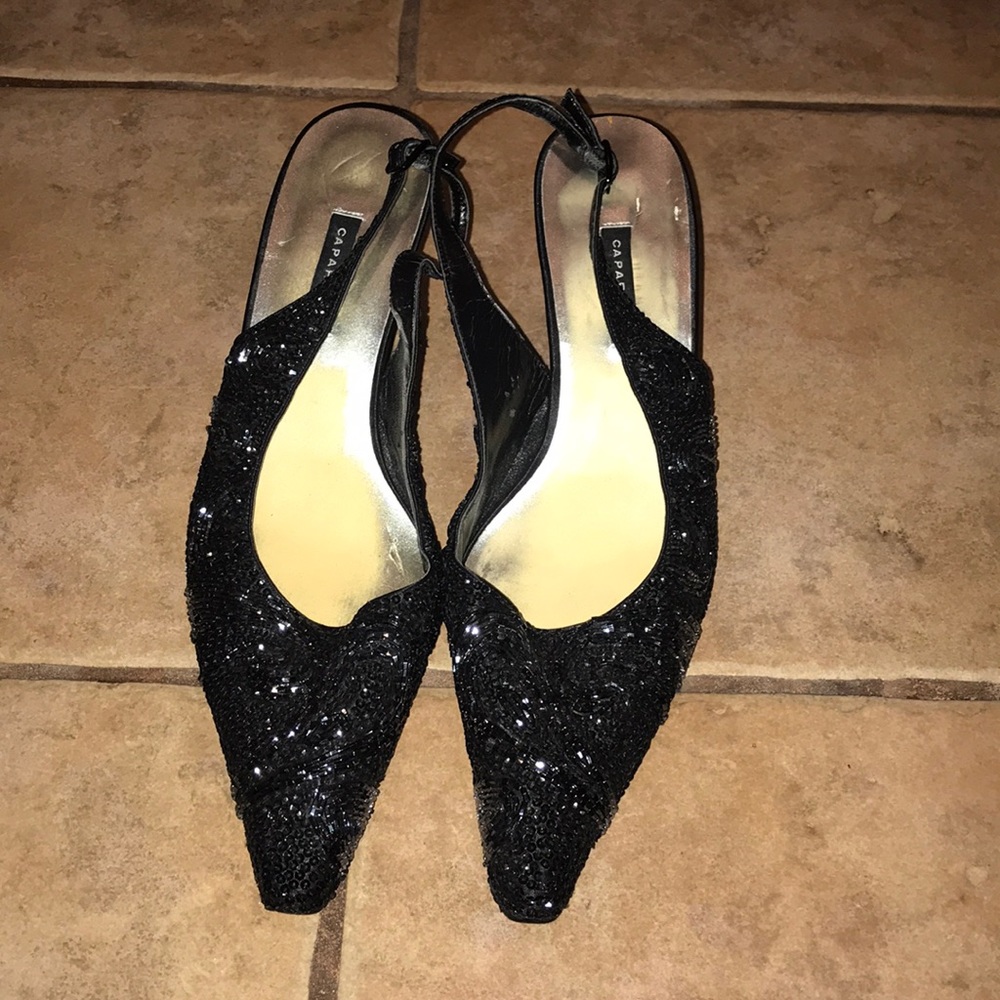 *donated* Caparros black sling back shoes.